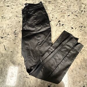 Gibson Latimer Shiny Black Faux Leather Pants